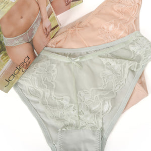 Slip donna Jadea 6411 cotone e inserti in pizzo 2 pezzi
