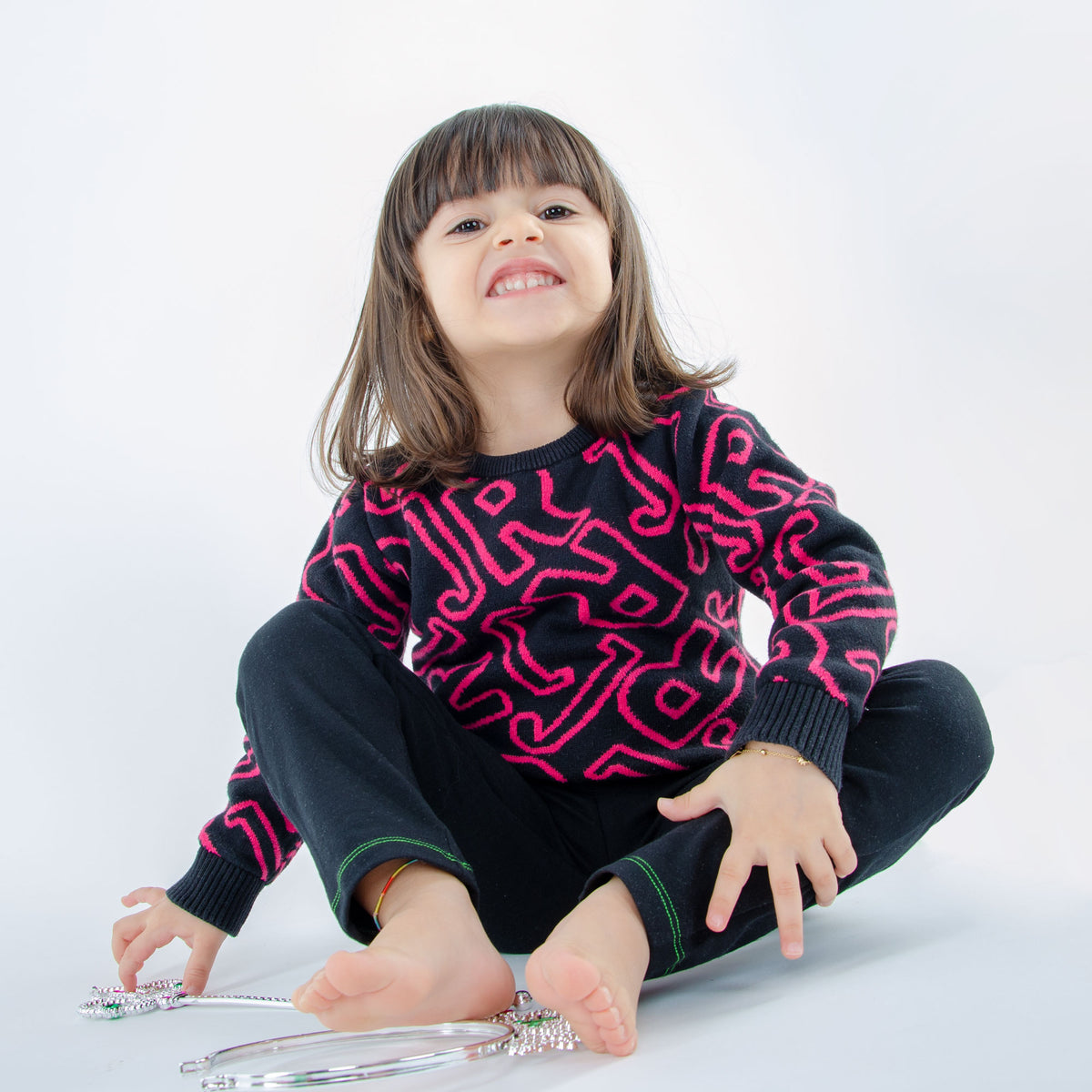 Leggings bimba caldo cotone Meritex blu scuro