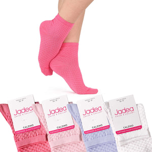 Calzini donna cotone nido d'ape jadea 4 paia