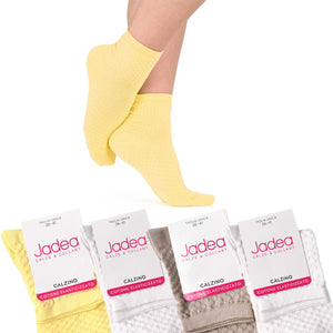 Calzini donna cotone nido d'ape jadea 4 paia
