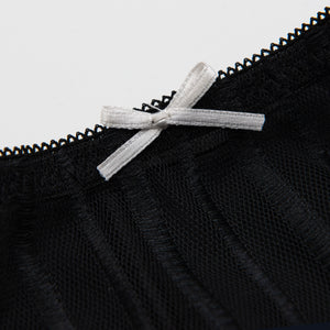 Slip donna jadea chic 6051 nero e rosè tulle e pizzo 2 pezzi