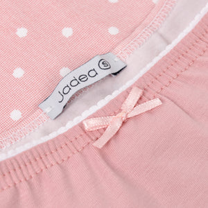 Coordinato Jadea 4341 canotta spalla stretta + slip cotone pois albicocca