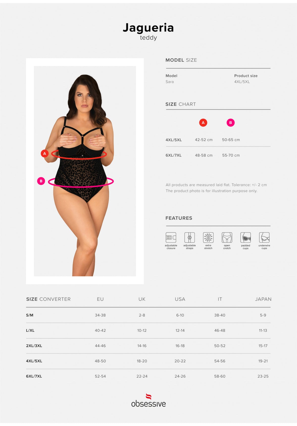 Body sexy curvy intimo hot aperto crotchless Jagueria Obsessive