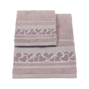 Vingi set asciugamani viso + ospite cotone Joanna rosa