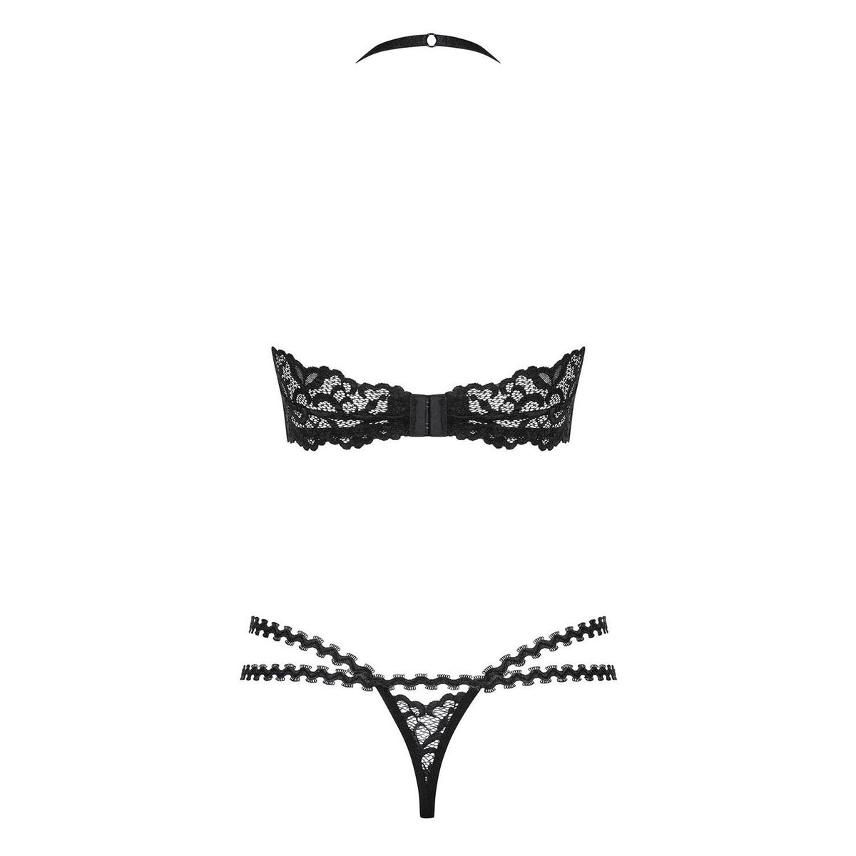 Sexy set reggiseno + perizoma Obsessive Joylace pizzo con perline 2 pz