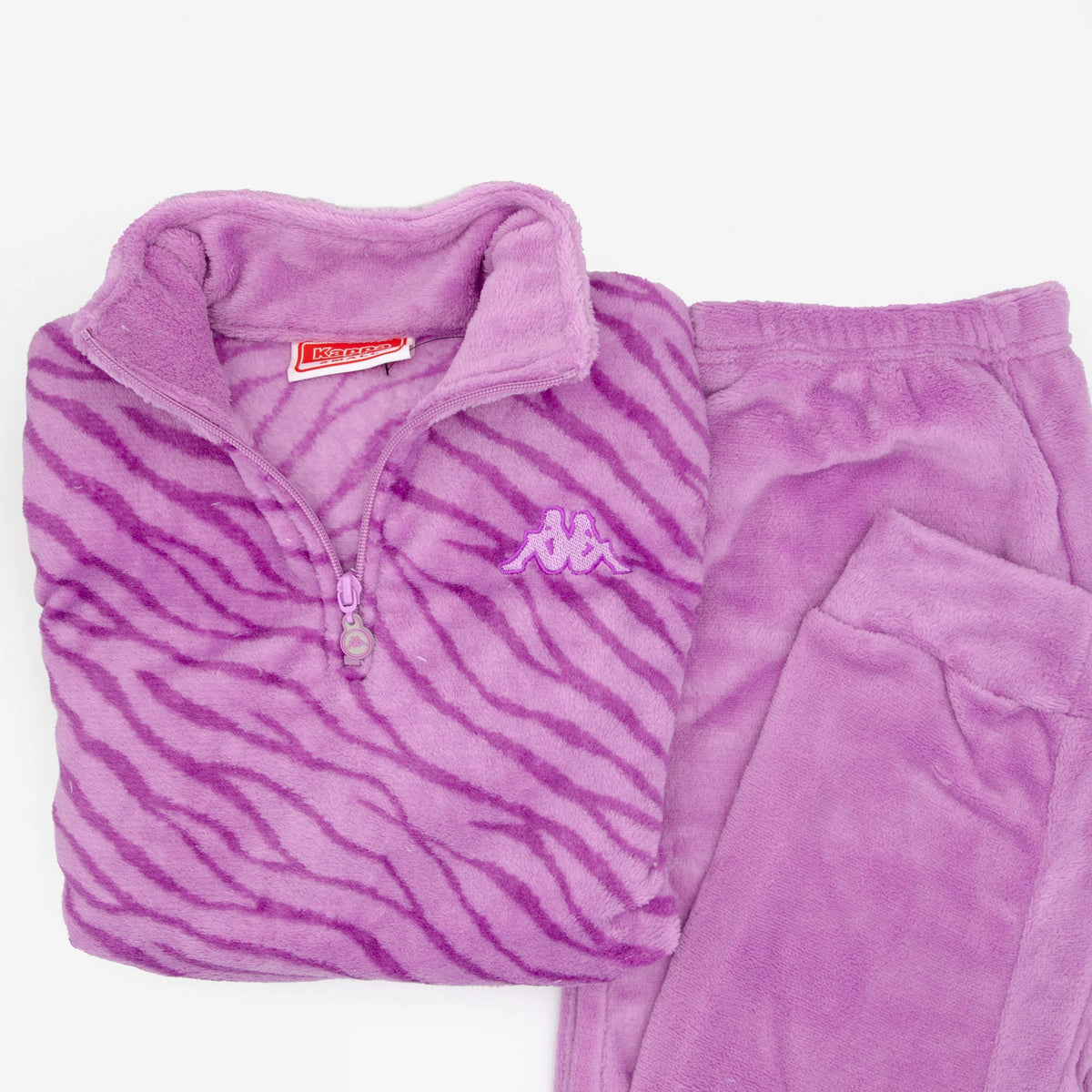 Pigiama donna Kappa 20673 pile collo alto magenta