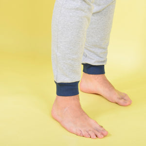 Pigiama uomo invernale caldo cotone Kappa grigio navy 22102