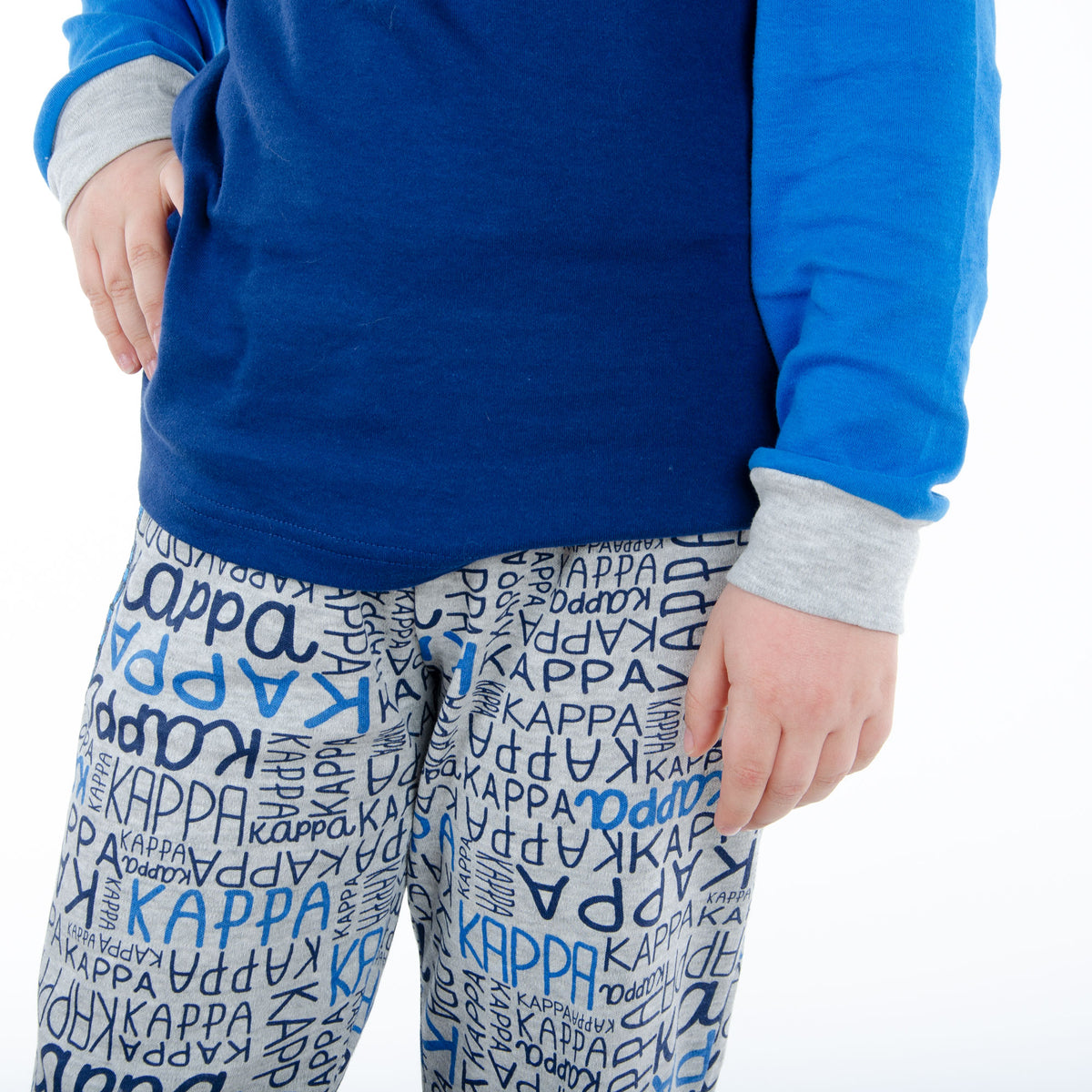 Pigiama bambino Kappa caldo cotone colorato 21420 navy