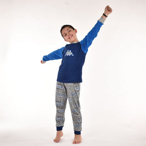 Pigiama bambino Kappa caldo cotone colorato 21420 navy