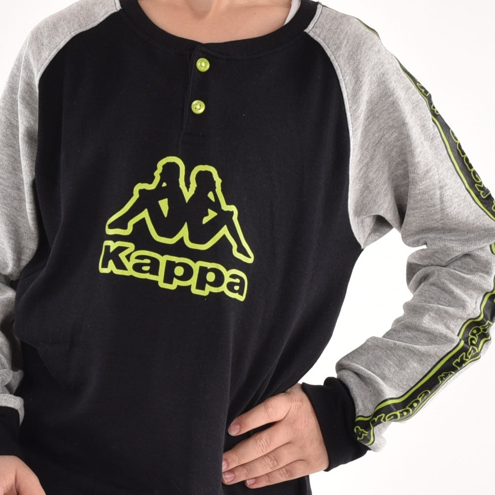 Pigiama tuta casa bambino Kappa 21425 caldo cotone grigio