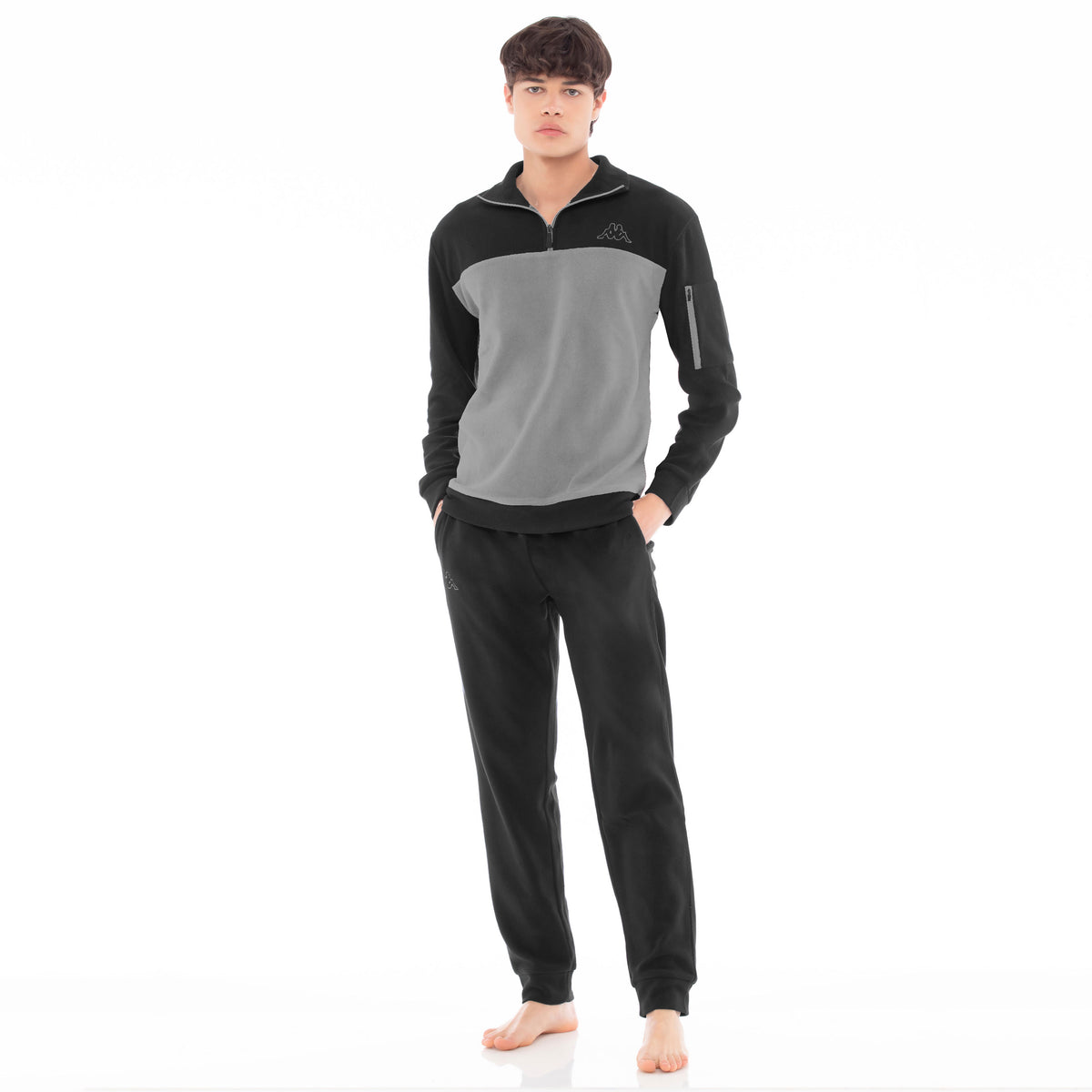 Tuta uomo pile micropolar con zip Kappa caviar KMW 22132