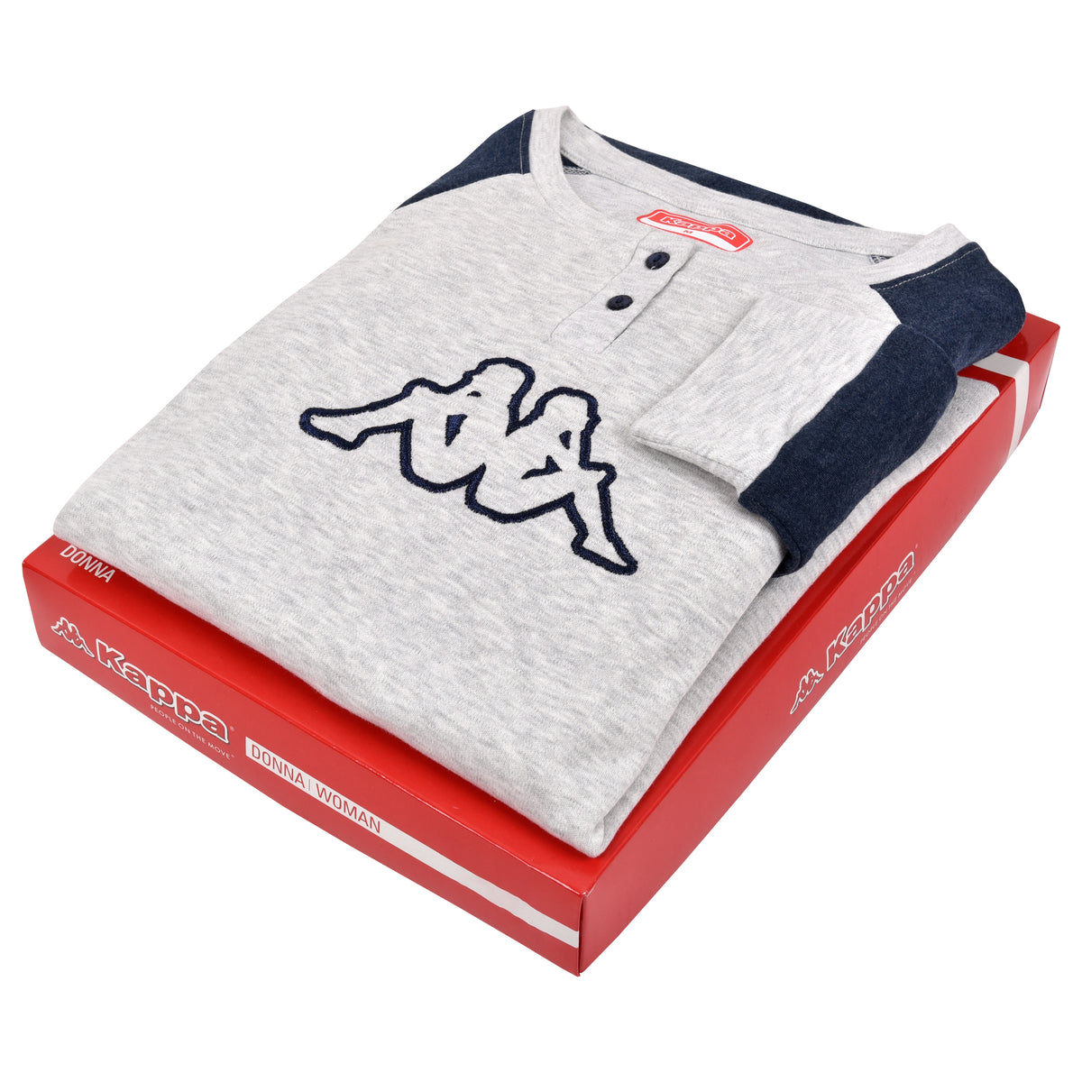Pigiama Kappa modello sportivo in caldo cotone 22206 jeans mel