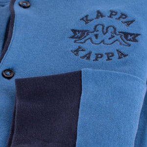 Pigiama uomo Kappa 21268 aperto caldo cotone con polsini blu royal