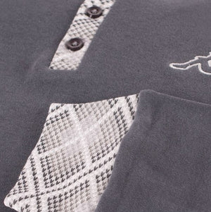 Pigiama uomo Kappa 21417 caldo cotone con polsini grigio rombi
