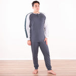 Pigiama uomo calibrato Kappa 21273 caldo cotone conformato grigio piombo