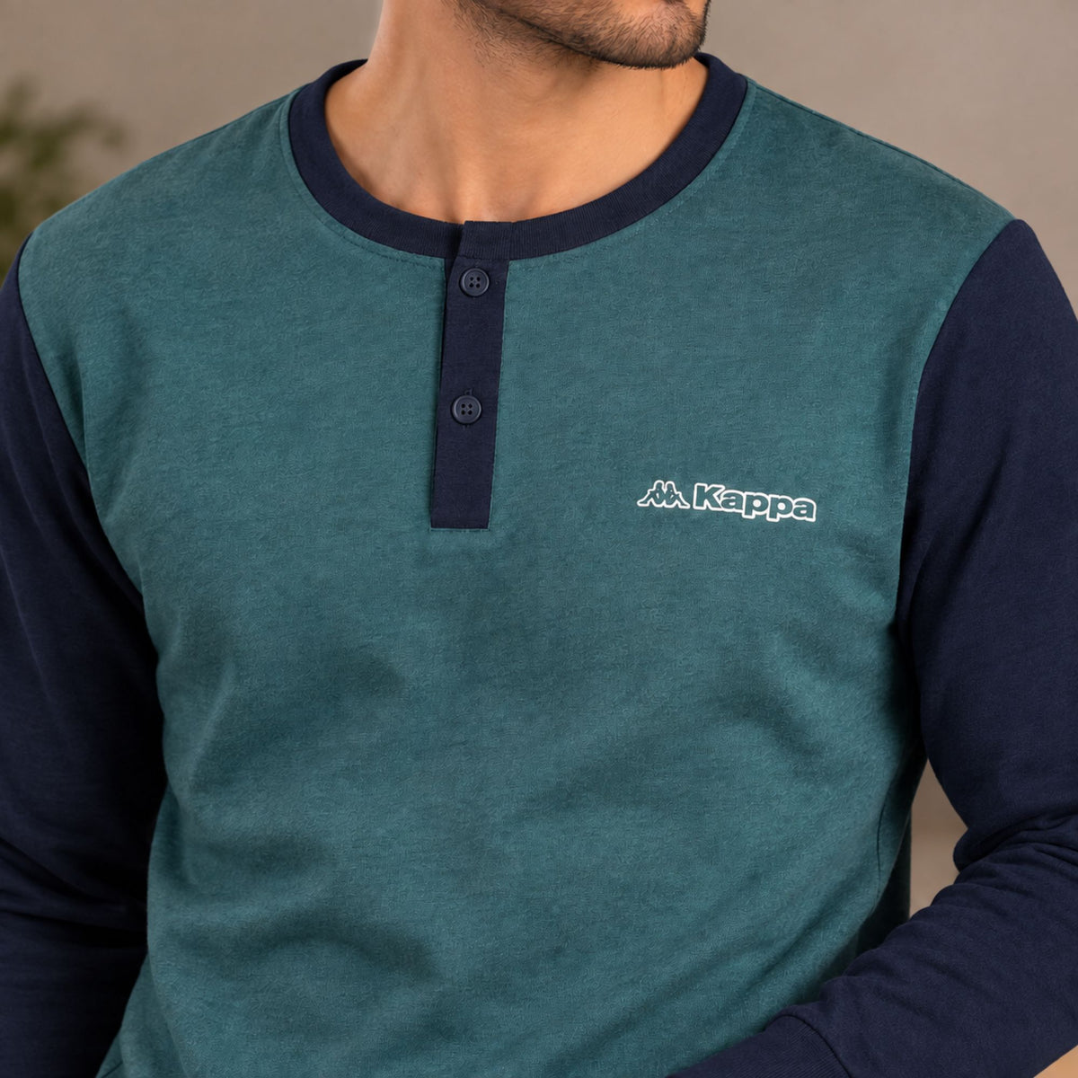 Pigiama uomo scollo a serafino caldo cotone Kappa KMW26547