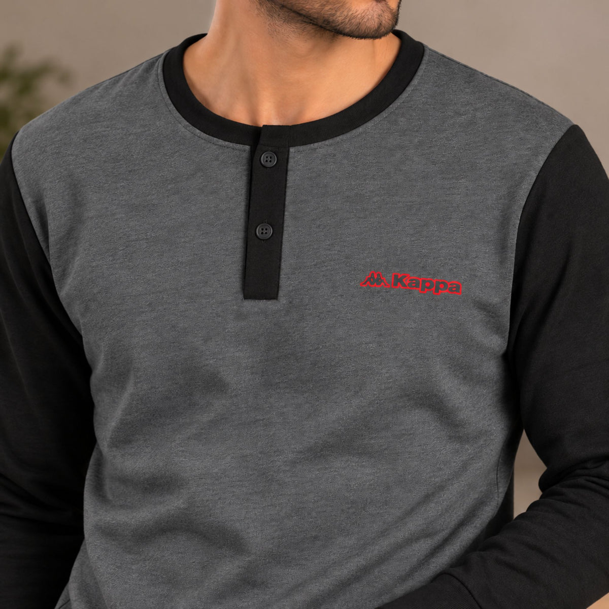 Pigiama uomo scollo a serafino caldo cotone Kappa KMW26547