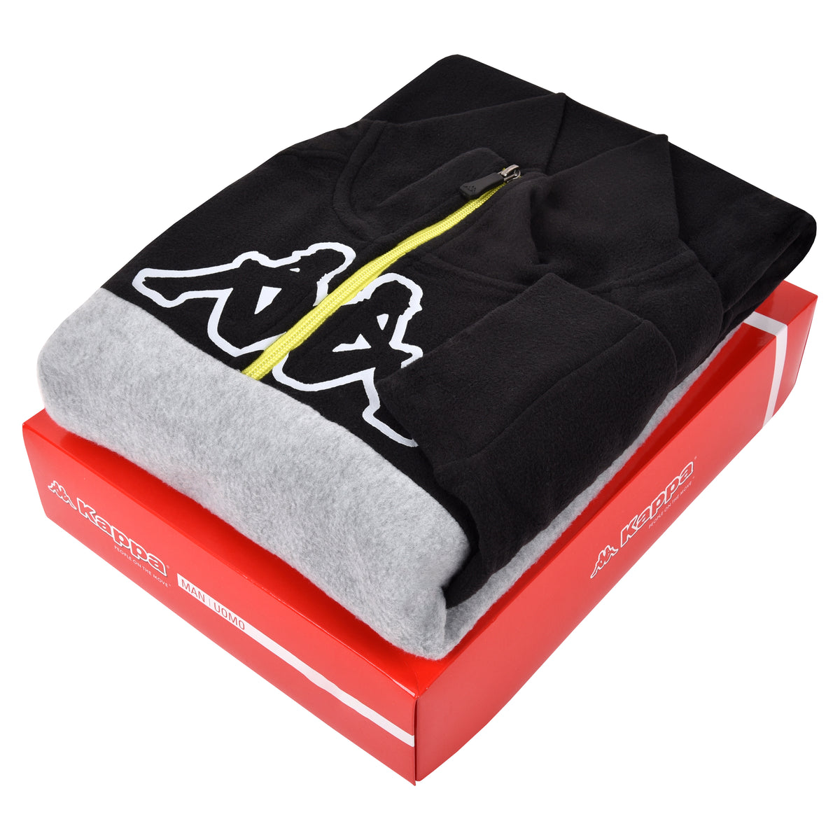 Pigiama tuta in pile micro polar mezza zip Kappa 22131 caviar