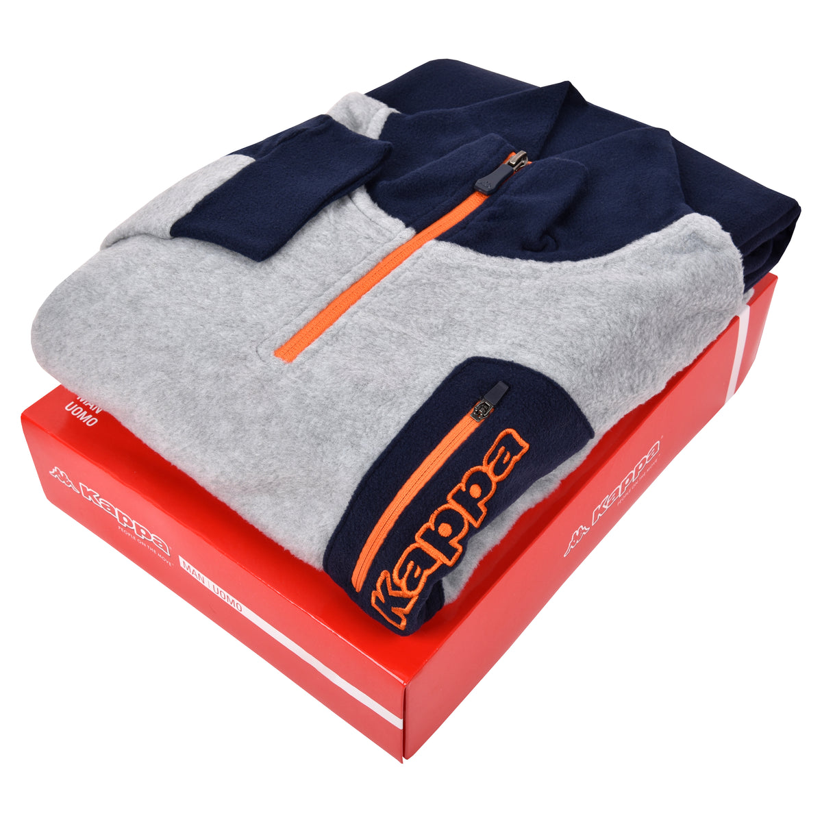 Pigiama tuta in pile micro polar mezza zip e taschino Kappa 22133 navy