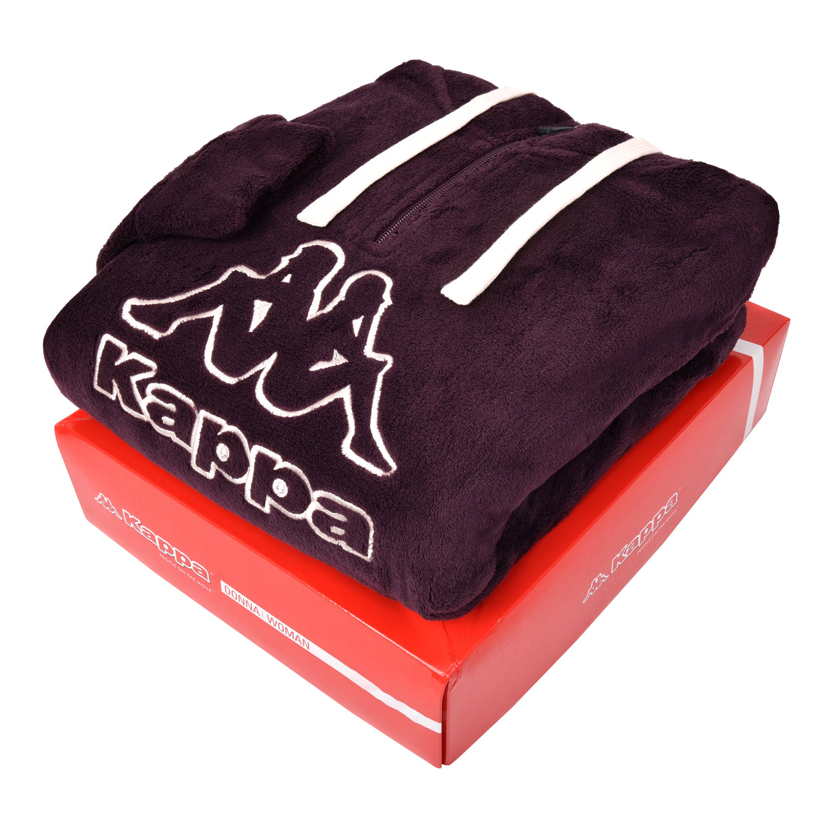 Tuta ragazza coral caldissimo prugna con logo Kappa 22267