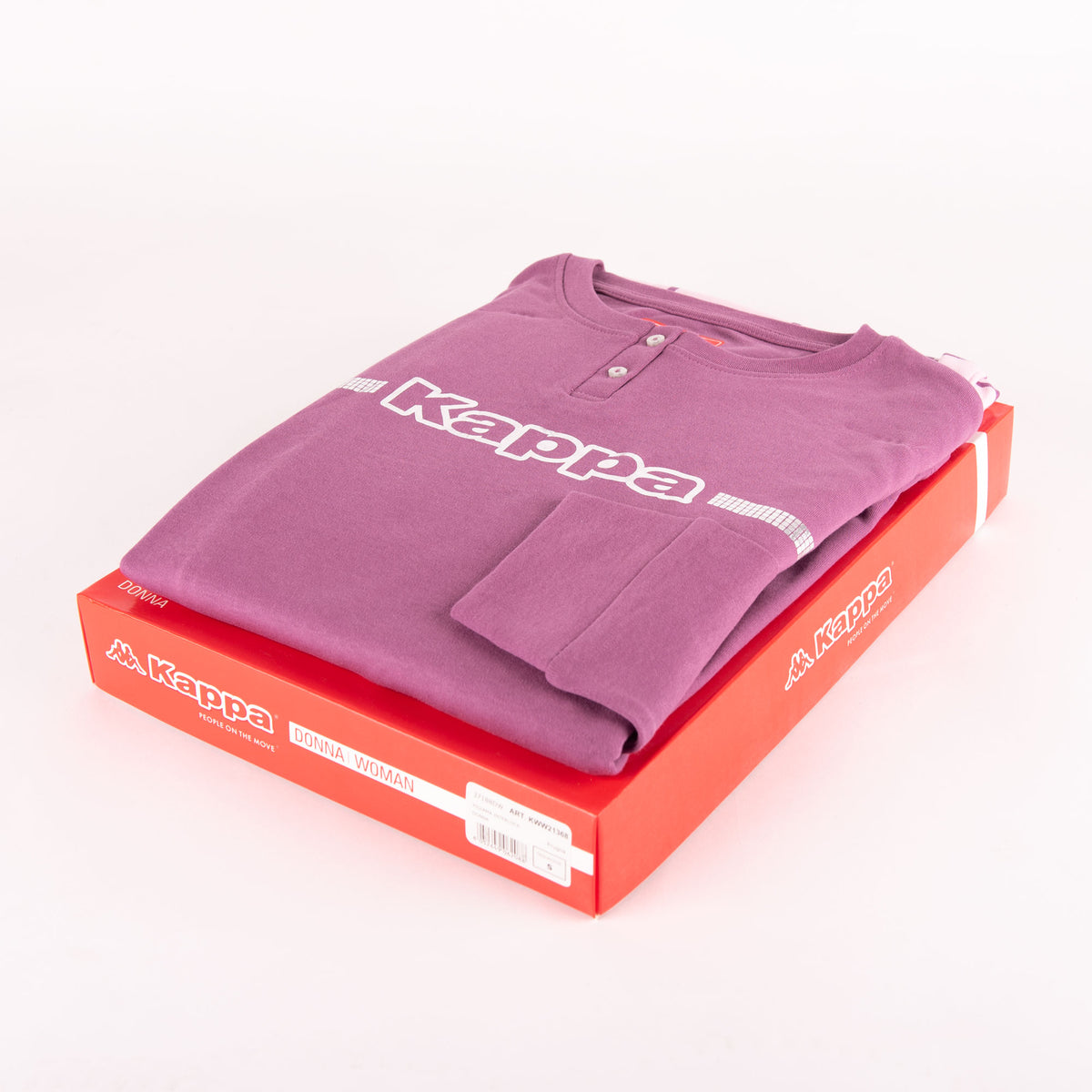 Pigiama donna caldo cotone Kappa 21368 prugna