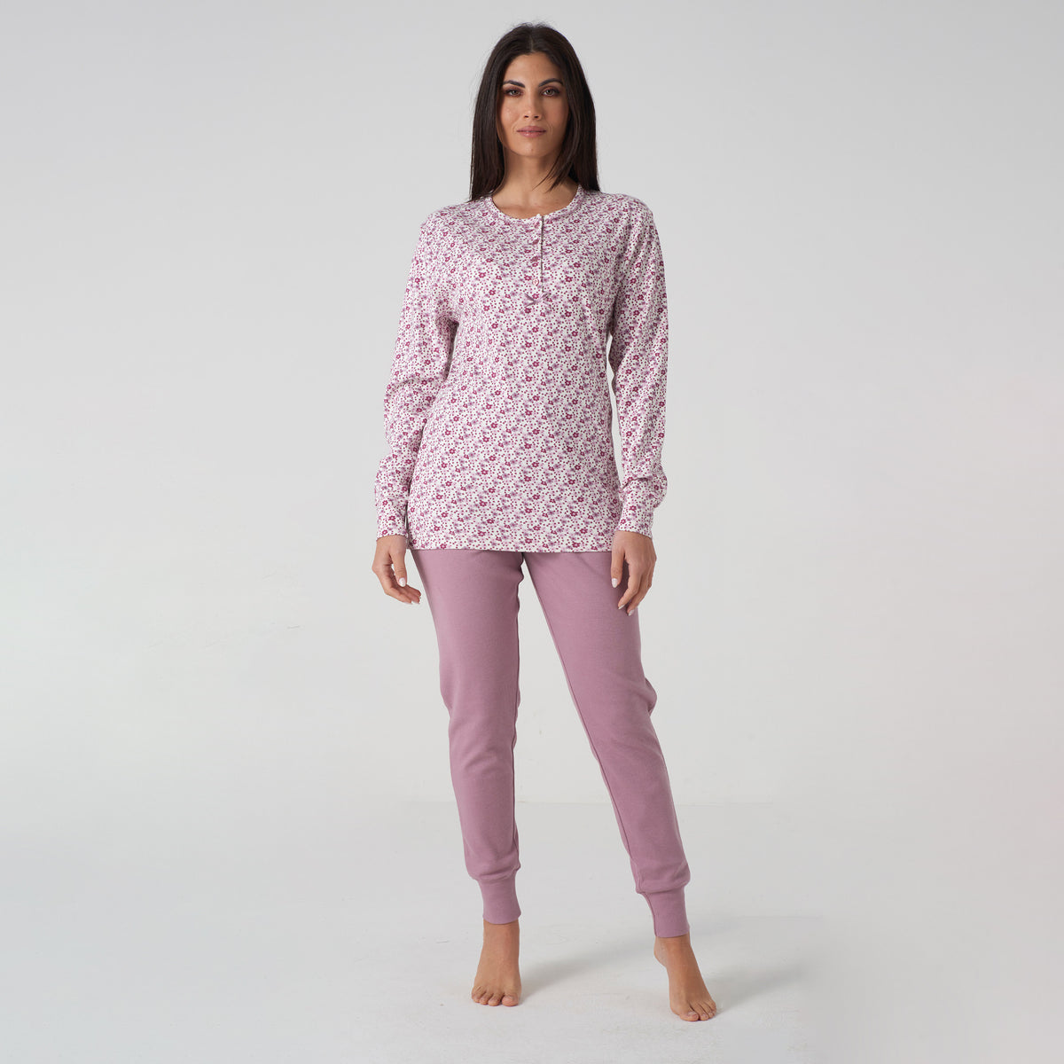 Pigiama donna serafino caldo cotone karelpiù KF5024