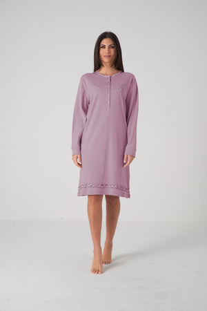 Camicia da notte donna serafino caldo cotone karelpiù KF5028