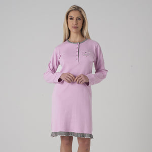 Camicia da notte donna serafino caldo cotone karelpiù KF5058