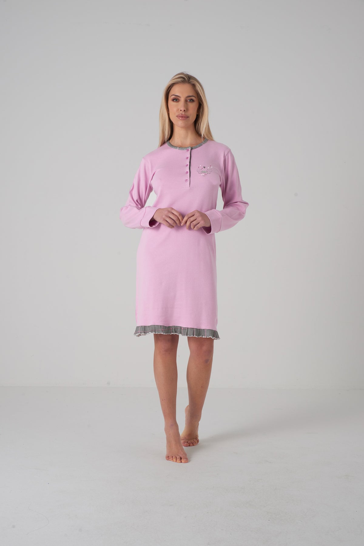 Camicia da notte donna serafino caldo cotone karelpiù KF5058