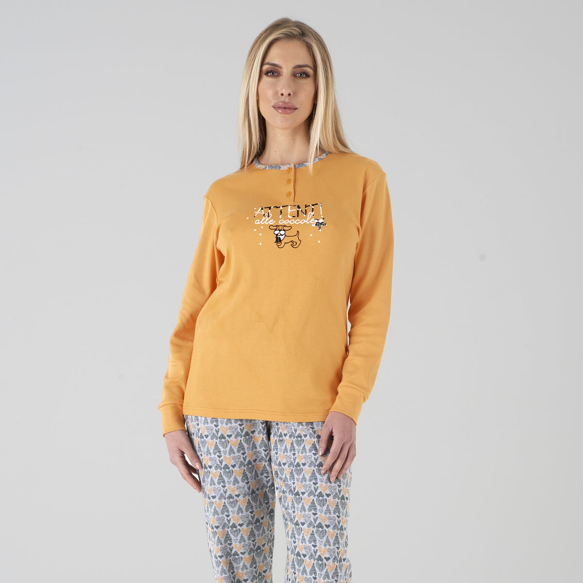 Pigiama donna serafino caldo cotone karelpiù KF5059