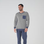 Pigiama uomo cotone caldo tinta unita Karel KF5115