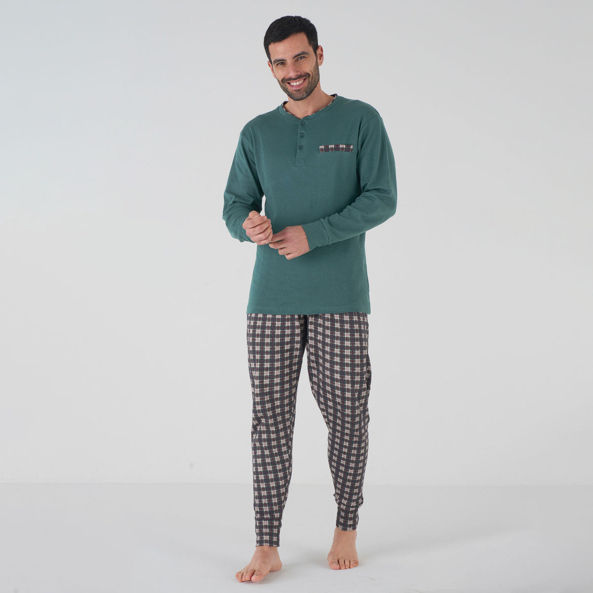 Pigiama uomo serafino caldo cotone karelpiù KF5127