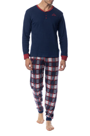 Pigiama uomo invernale Kappa KMW22101 caldo cotone navy