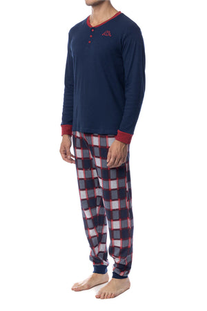 Pigiama uomo invernale Kappa KMW22101 caldo cotone navy