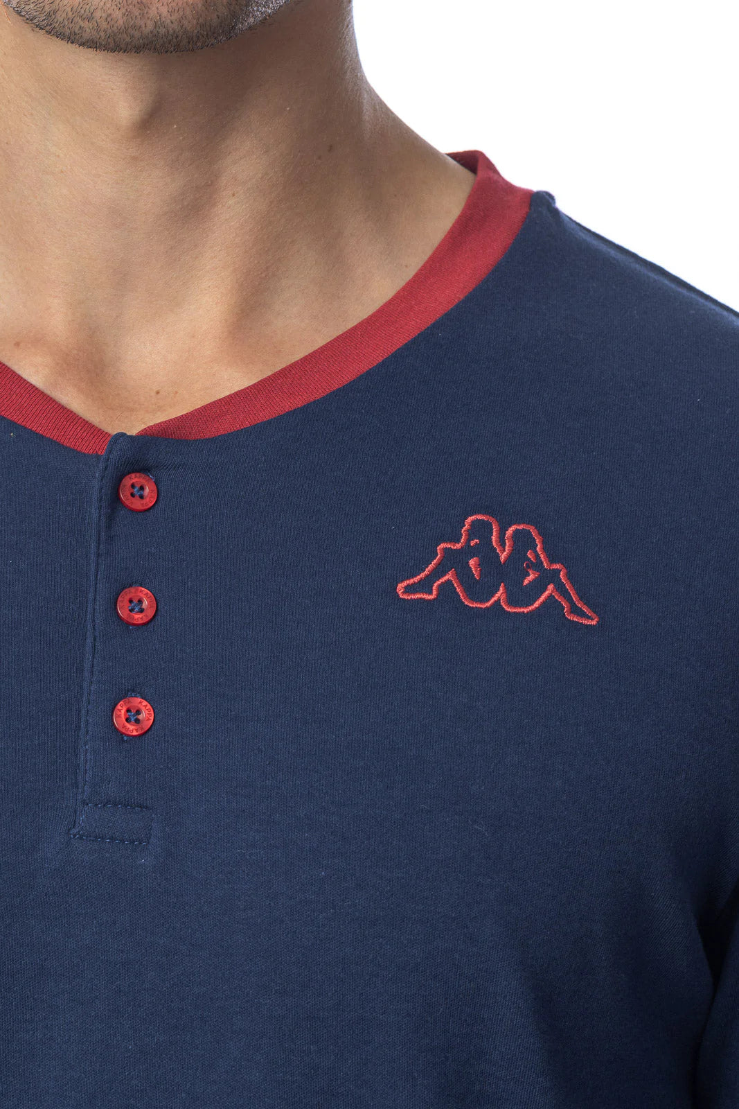 Pigiama uomo invernale Kappa KMW22101 caldo cotone navy