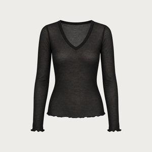 Maglia donna scollo a v in cashmere Biancaluna Elettra