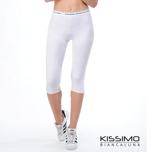 Leggings donna capri sportivo Biancaluna kl431 cotone elasticizzato