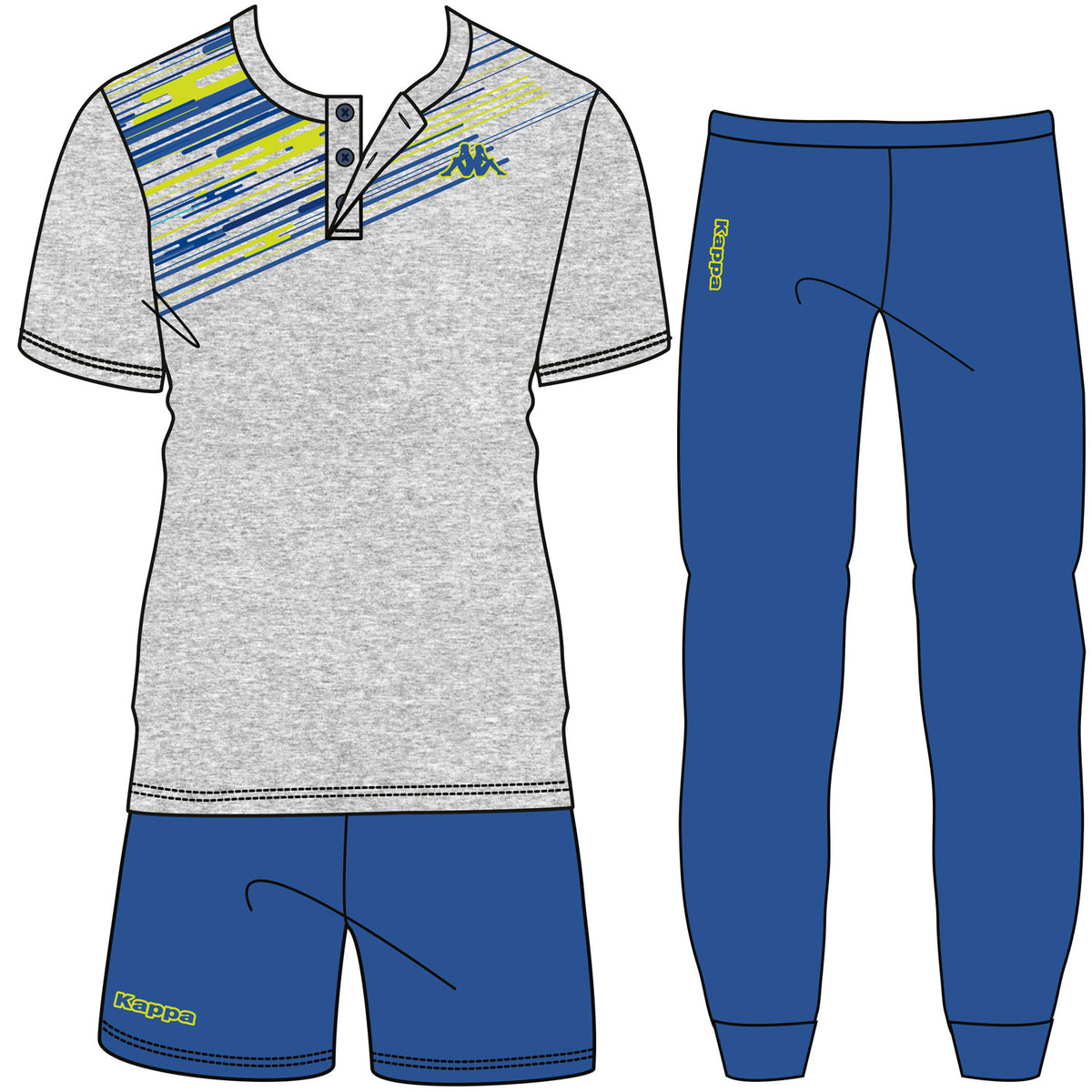 Pigiama tris Kappa 21274 maglia pantalone pantaloncino