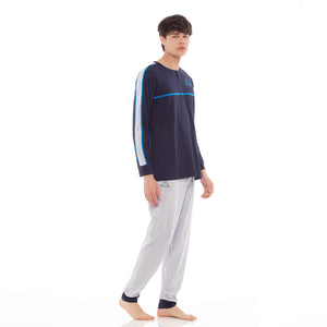 Pigiama uomo lungo cotone leggero Kappa 22803 navy