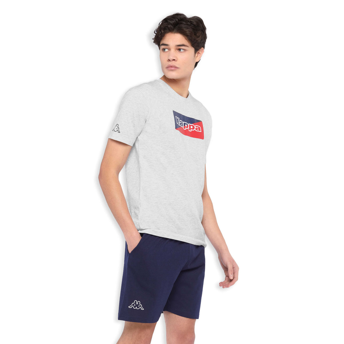 Pigiama uomo ragazzo Kappa KMS22830 100% cotone grigio
