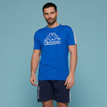 Pigiama uomo sportivo Kappa estivo corto 23725 azzurro blu