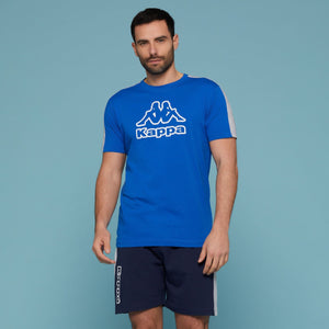 Pigiama uomo sportivo Kappa estivo corto 23725 azzurro blu
