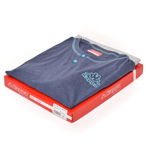 Pigiama uomo corto Kappa KMS23729 celeste cotone Jeans melange