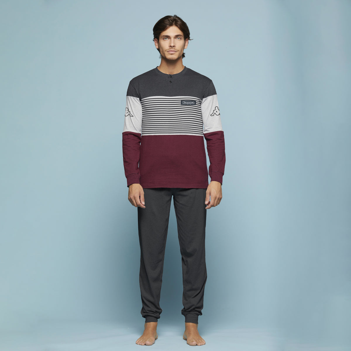 Pigiama lungo uomo Kappa KMS24004 cotone leggero