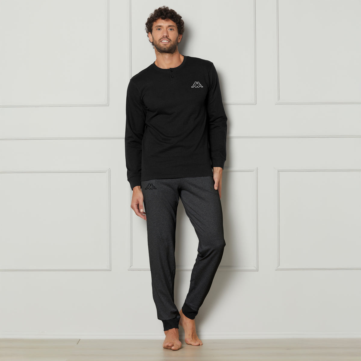 Pigiama Uomo cotone scollo a serafino Kappa KMS25400