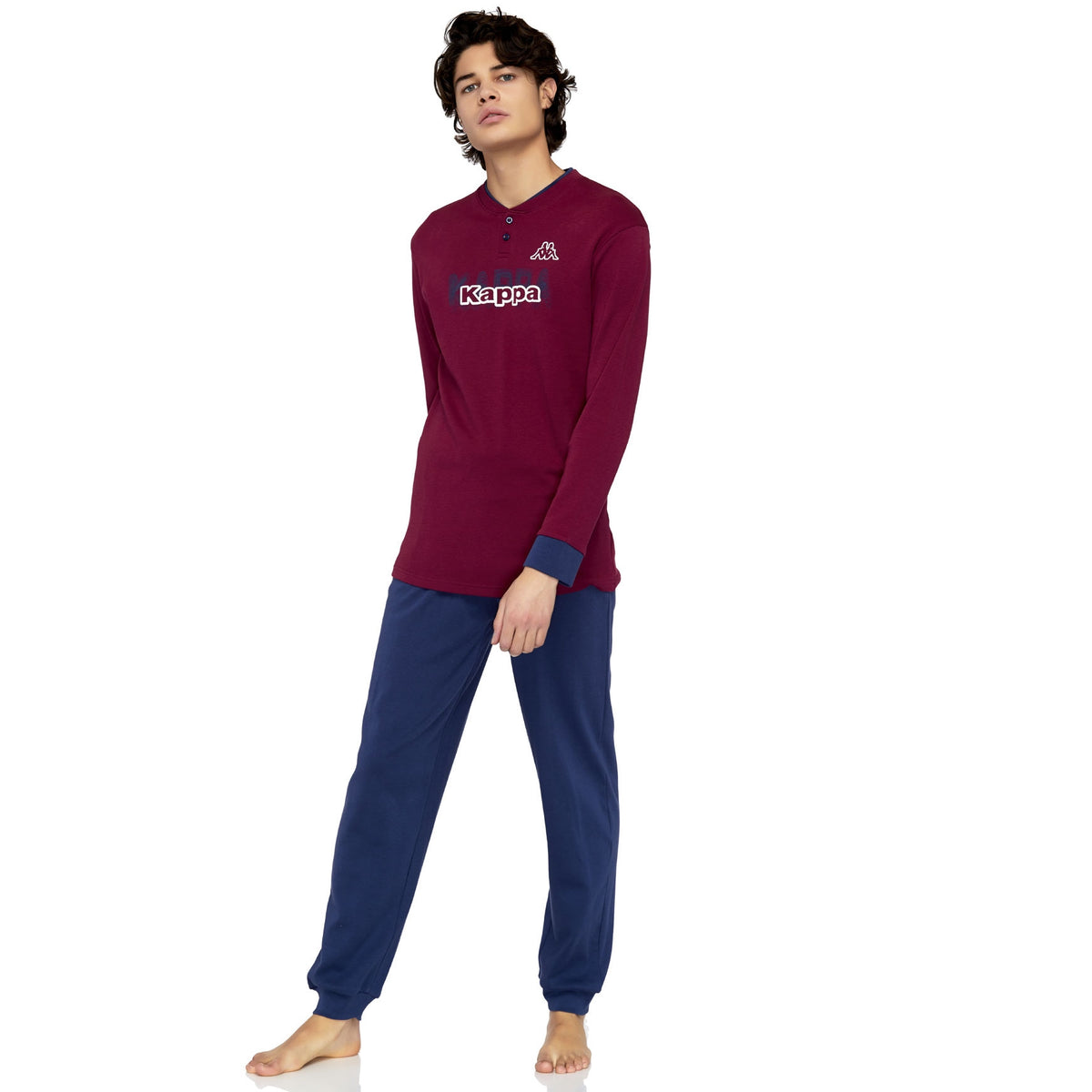 Pigiama uomo ragazzo kappa 20506 caldo cotone