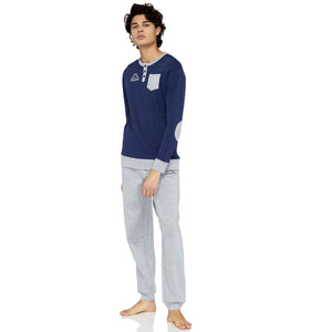 Pigiama uomo Kappa 20507 caldo cotone con toppe