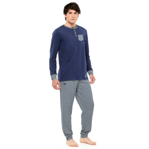 Pigiama Kappa uomo cotone caldo 21244 blu navy