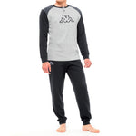 Pigiama uomo calibrato Kappa 21270 conformato caldo cotone grigio