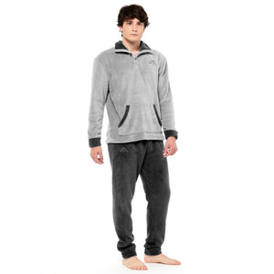 Pigiama uomo coral Kappa caldissimo 21296 grigio